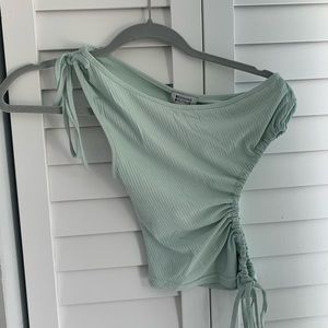 Two Hearts Cut Out Sage Top